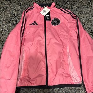 Inter Miami CF adidas 2025 Anthem Reversible Full-Zip Jacket Pink/Black Mens XS